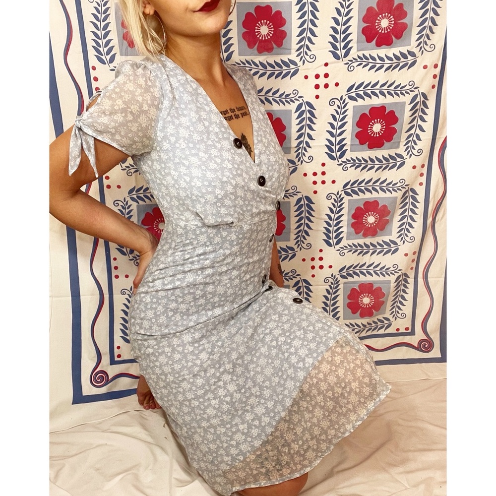 Blue midi sundress